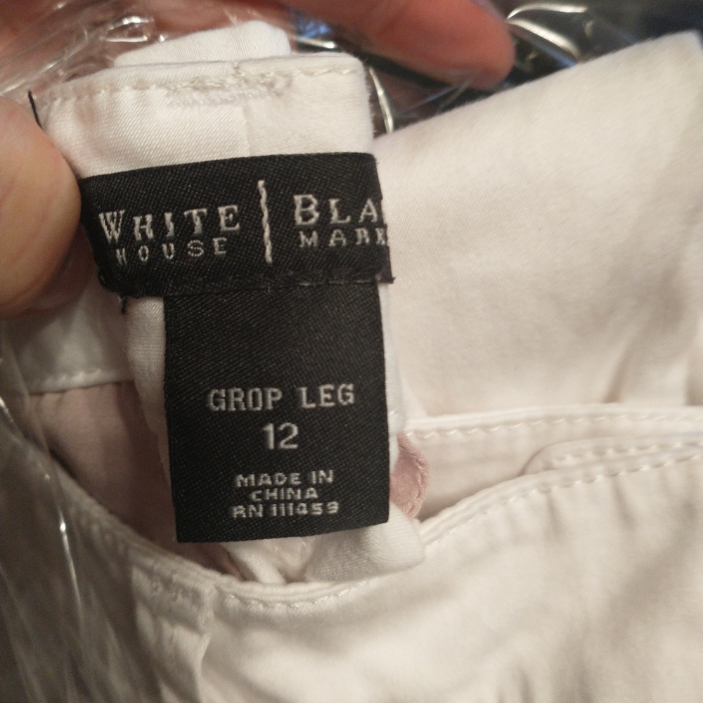 White House Black Market White Straight Leg  Cropped Jeans - Picture 12 of 12